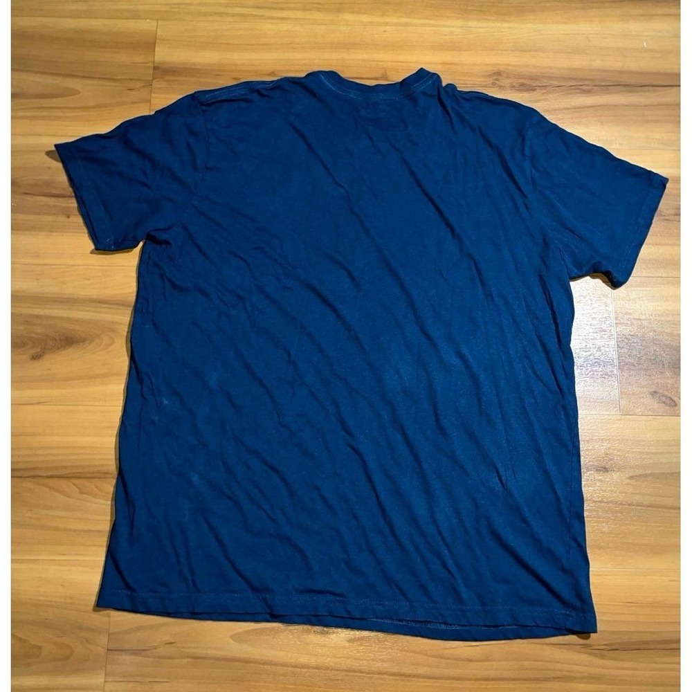 Mens REEF Crewneck Graphic Navy Short Sleeve T-Shirt - Picture 2 of 4